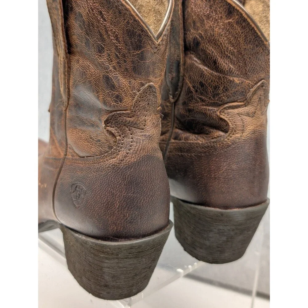 Ariat Maggie Sassy Women's Brown Leather Western Classic Cowboy Boots 7.5 M New